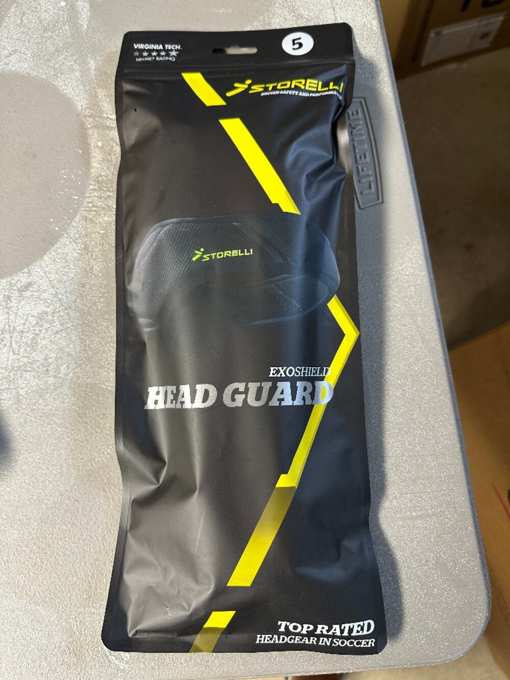STORELLI EXOSHIELD HEAD GUARD BLACK 5 NIB